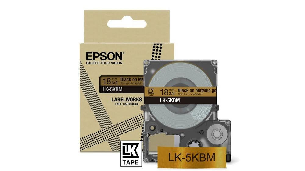 Epson Cinta Lk-5kbm N/Or Metal 18mm