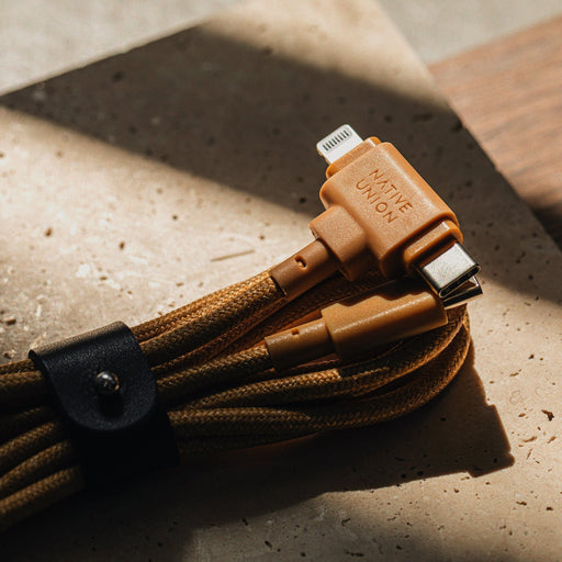 EAN 4895200448389 - Native Union Belt Cable Duo cable USB 1,5 m USB C USB C/Lightning Amarillo imagen 2