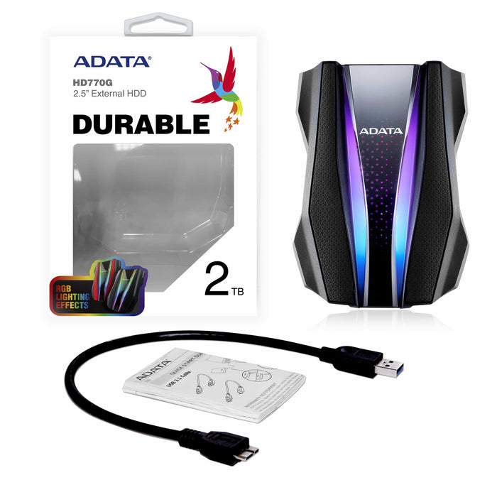EAN 4710273772226 - ADATA HD770G disco duro externo 2 TB 2.5" 3.2 Gen 1 (3.1 Gen 1) Negro imagen 7
