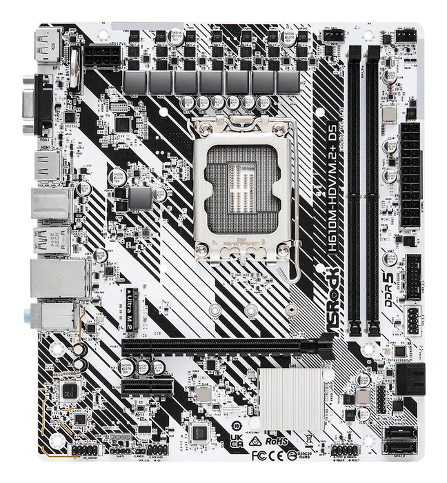 EAN 4710483943478 - Asrock H610M-HDV/M.2+ D5 Intel H610 LGA 1700 micro ATX imagen 2