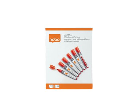 EAN 5028252612845 - Nobo 1915379 marcador 10 pieza(s) Punta redonda Rojo imagen 9