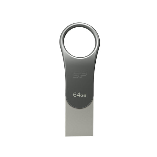 EAN 4712702644838 - Silicon Power Mobile C80 unidad flash USB 64 GB USB Type-A / USB Type-C 3.2 Gen 1 (3.1 Gen 1) Titanio imagen 1