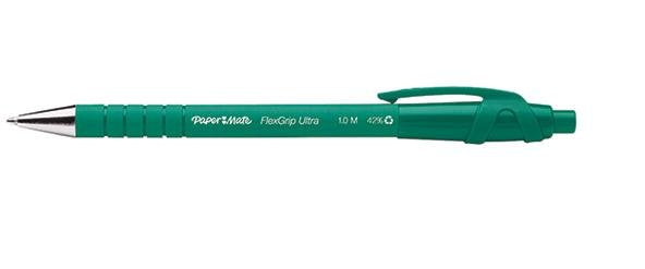 Papermate Flexgrip Ultra Negro, Azul, Verde, Rojo Bolígrafo De Punta Retráctil Con Pulsador 4 Pieza(S)