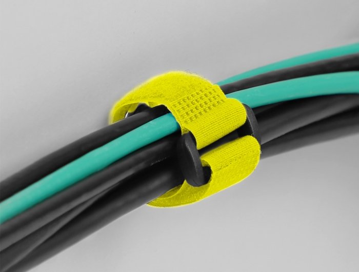 Delock 19552 Presilla Bridas Adherentes Para Cables Amarillo 3 Pieza(S)