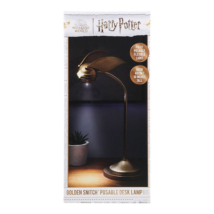 Lámpara De Ambiente Paladone Harry Potter Snitch Dorada Ajustable 36 Cm