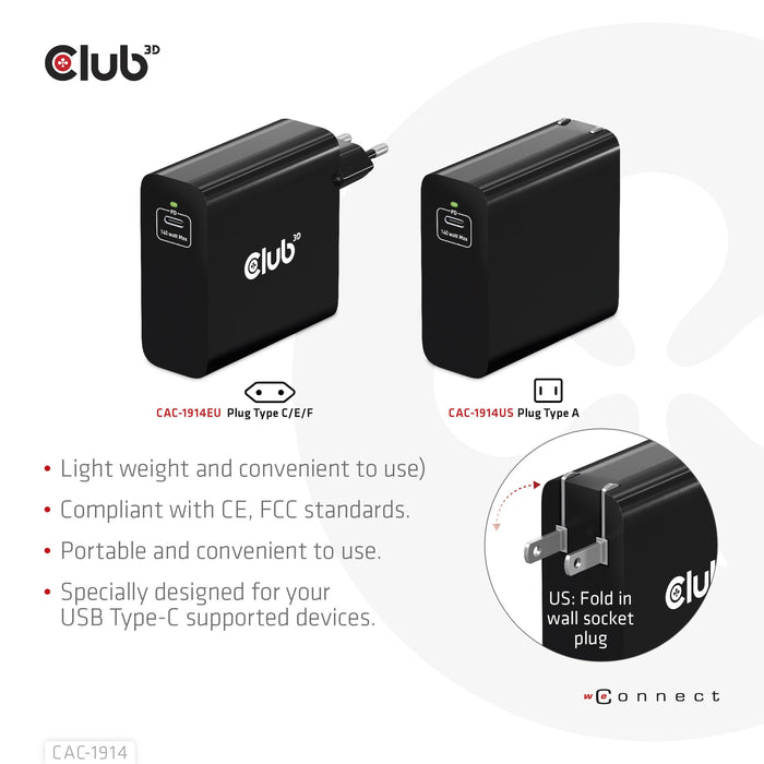 EAN 8719214472689 - CLUB3D CAC-1914 cargador de dispositivo móvil Monitor de vídeo para bebé, Barbero eléctrico, Videocámara  imagen 9