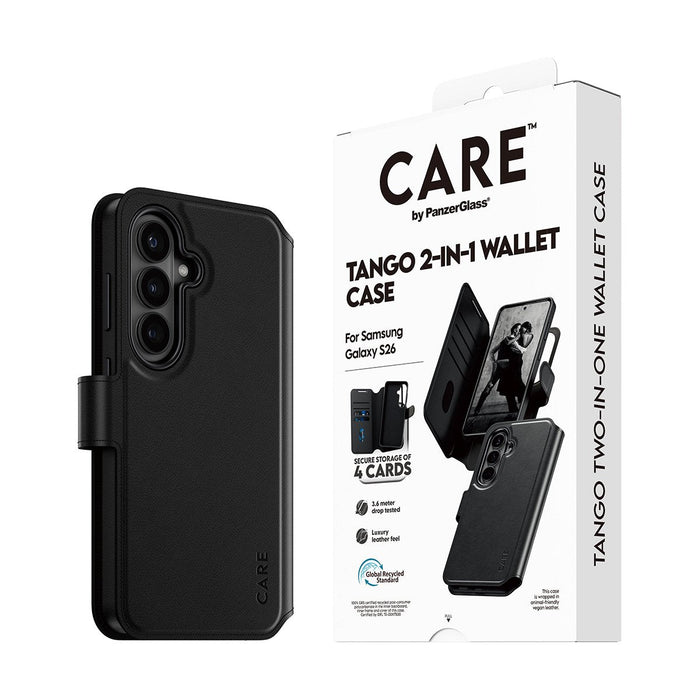 Panzerglass Care By ® Case Tango 2-In-1 Wallet M. Qi Samsung Galaxy S26, Cover, Samsung, Samsung - Galaxy S26, Transparent