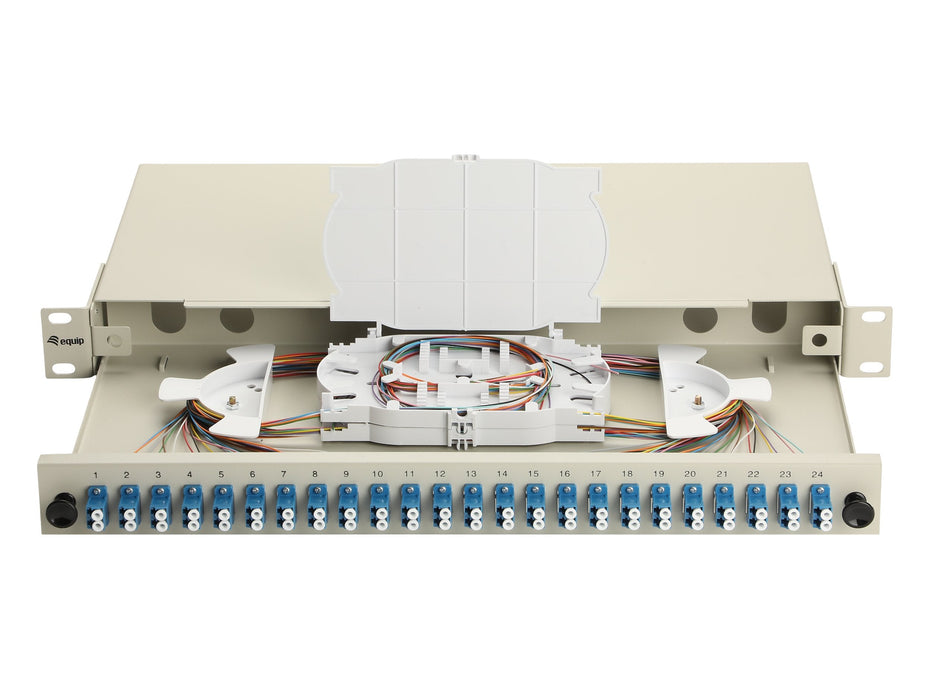 Equip Lwl-Spleisskamen 24-Port Lc-Duplex Os2 1u Komplett Gr