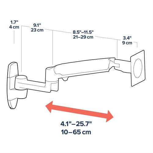 EAN 0698833053579 - Ergotron LX Series LX Wall Monitor Arm 86,4 cm (34") Pared Blanco imagen 4