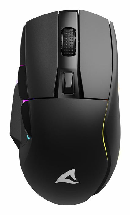 EAN 4044951040230 - Sharkoon SGM50W ratón Juego mano derecha RF Wireless + USB Type-A Óptico 6400 DPI imagen 1
