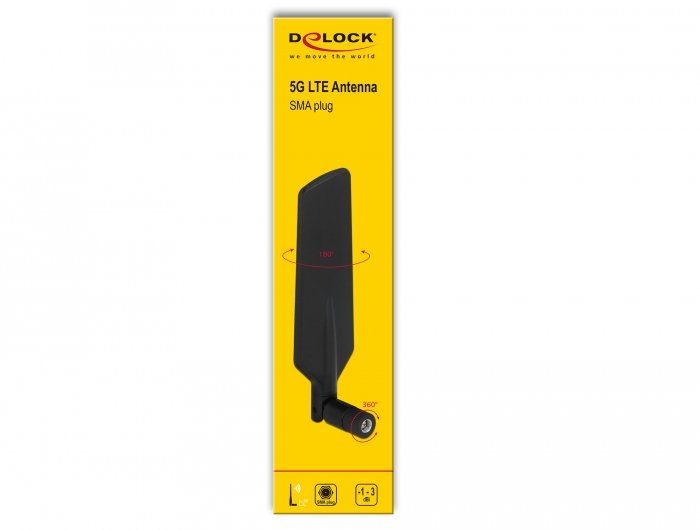 Delock Antena 5g Lte Macho Sma -1 - 3 Dbi Omnidireccional