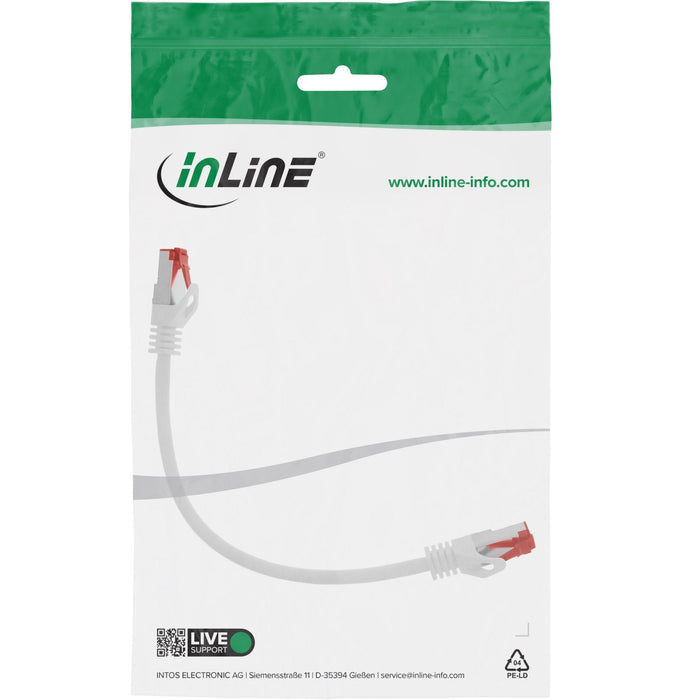 Cable De Red Inline S/Ftp Pimf Cat.6 250mhz Pvc Cobre Blanco 0.3m