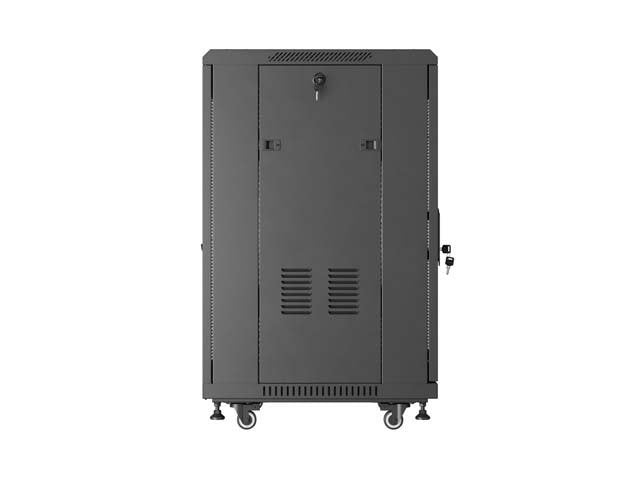 Lanberg Rack Cabinet 19 " Free Standing 18u 600x600 Flat Pack With Mesh Door Black