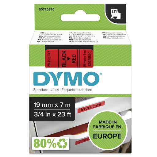 EAN 5411313452175 - DYMO D1 Standard - Black on Red - 19mm cinta para impresora de etiquetas Negro sobre rojo imagen 2
