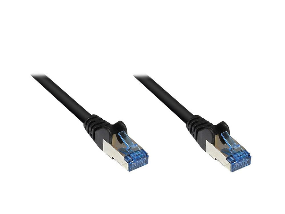 Goodconnections Cable De Red Mit Rastnasenschutz, Cat. 6a, S Ftp, Pimf, Halogenfrei, 500mhz, Schwarz, 1m,