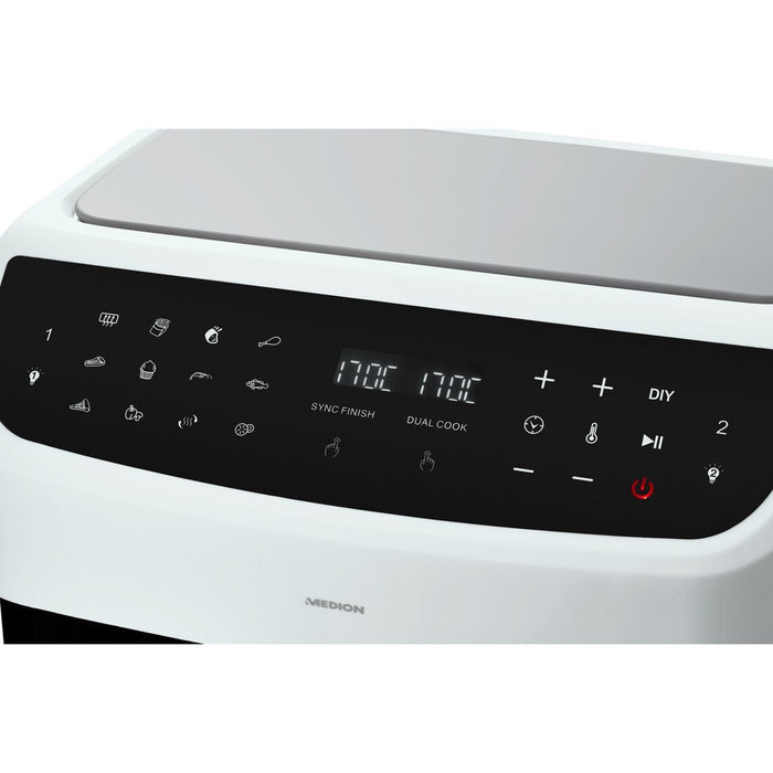 Freidora  Medion Doppel  Life P20 Md11760 Xxl (Blanco, 2.600 Watt, 2 Körbe Je 4,35 Liter) 50077283