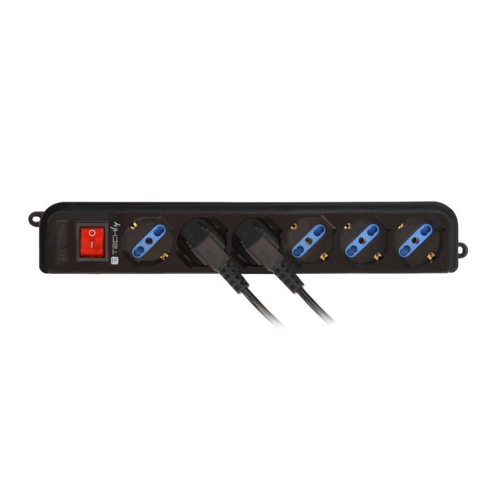 EAN 8057685300415 - Techly IUPS-PCP-6V base múltiple 1,5 m 6 salidas AC Negro imagen 4