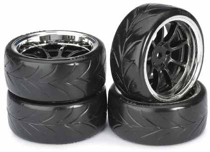 Absima 1 10 Strassenmodell Ruedas Completas Drifter A 9-Speichen Negro-Cromo 4 Ud.
