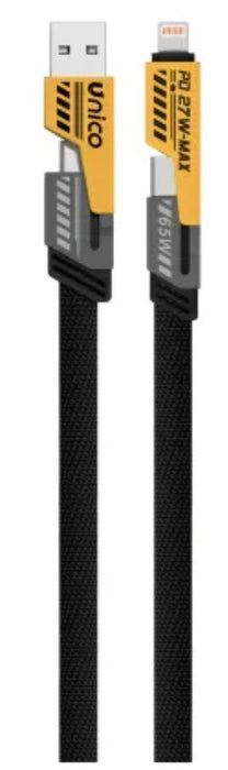 EAN 8435719622038 - UNICO CB2203 cable USB 1 m USB A/USB C USB C/Lightning Negro imagen 1