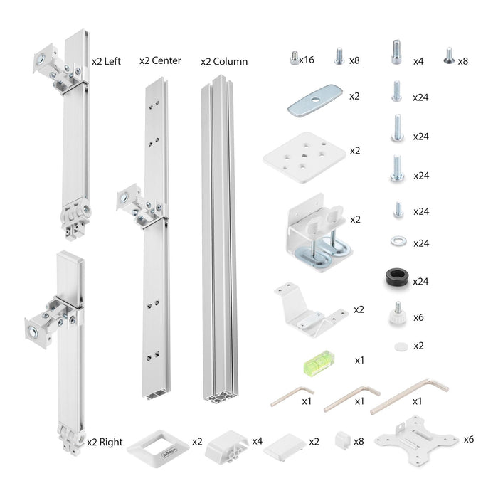 Startech.Com Six-Monitor Desk Mount W  Crossbar, Up To 32 In Screens 17.6lb - Befestigungskit - Für 6 Lcd-Displays - Säule, Dual