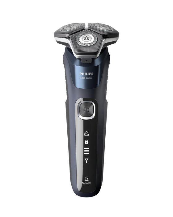 EAN 8720689008440 - Philips SHAVER Series 5000 S5885/10 afeitadora Máquina de afeitar de rotación Recortadora Negro, Azul imagen 2