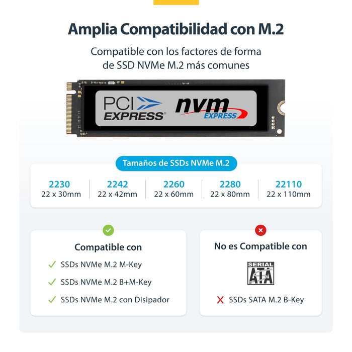 EAN 0065030912563 - StarTech.com 1USB3-NVME-DOCK base de conexión para disco duro USB 3.2 Gen 2 (3.1 Gen 2) Type-C Negro imagen 12