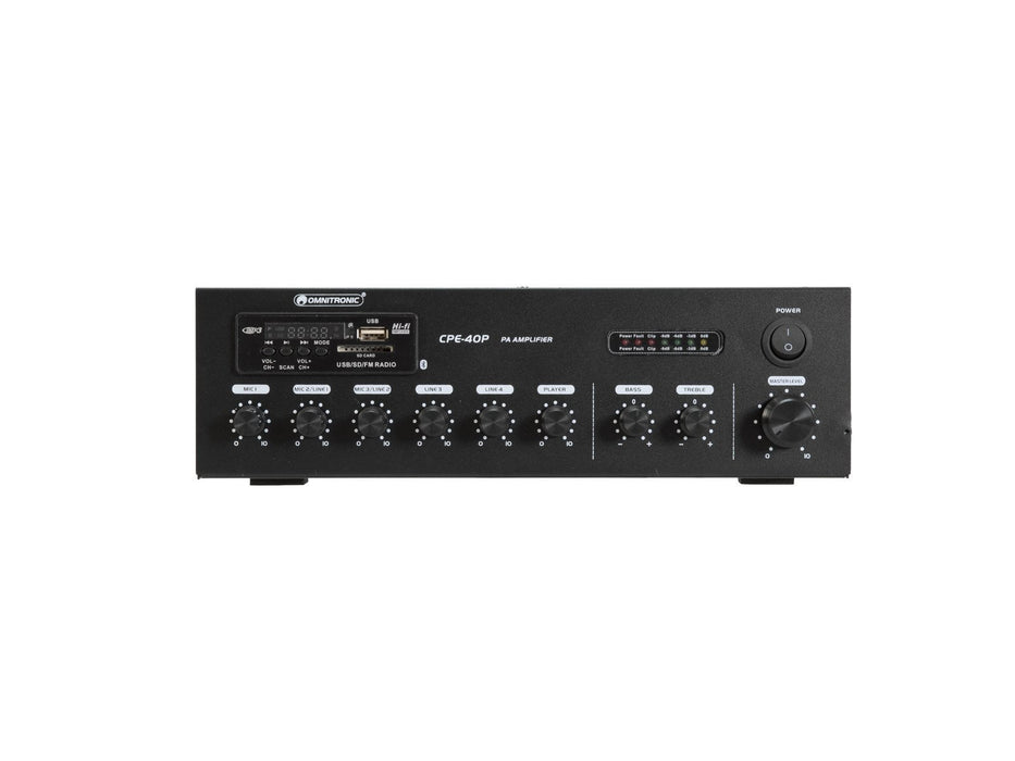 Omnitronic 80709605 Amplificador De Audio Potencia/Phase Negro