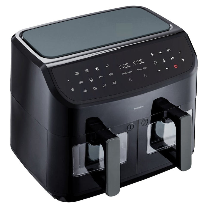 Freidora Medion Doppel Life P20 Md11760 Xxl (Negro, 2.600 Watt, 2 Körbe Je 4,35 Liter) 50077281