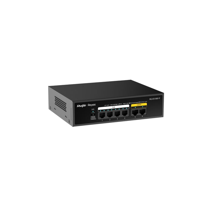 Switch Ruijie Unmanaged 8 Puertos Gigabit Poe 1 Sfp Black