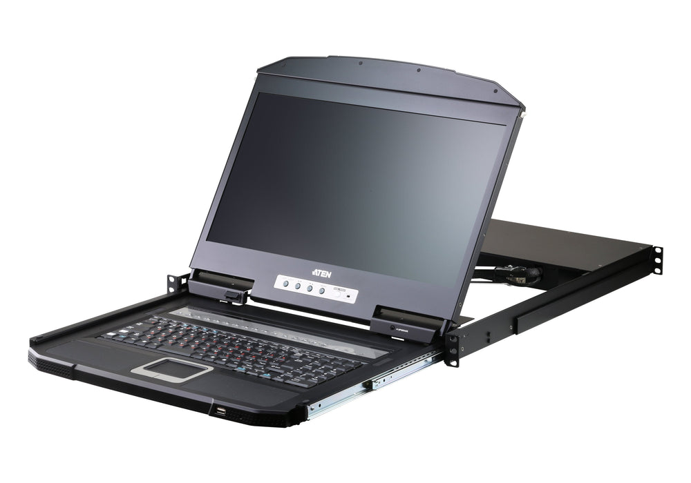 Aten Cl3116nx Kvm-Switch, 18,5zoll Tft, Vga, Ps 2-Usb, 16 Port, Fr-Layout
