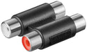 EAN 4040849116070 - Goobay 11607 cambiador de género para cable 2x RCA Negro imagen 1