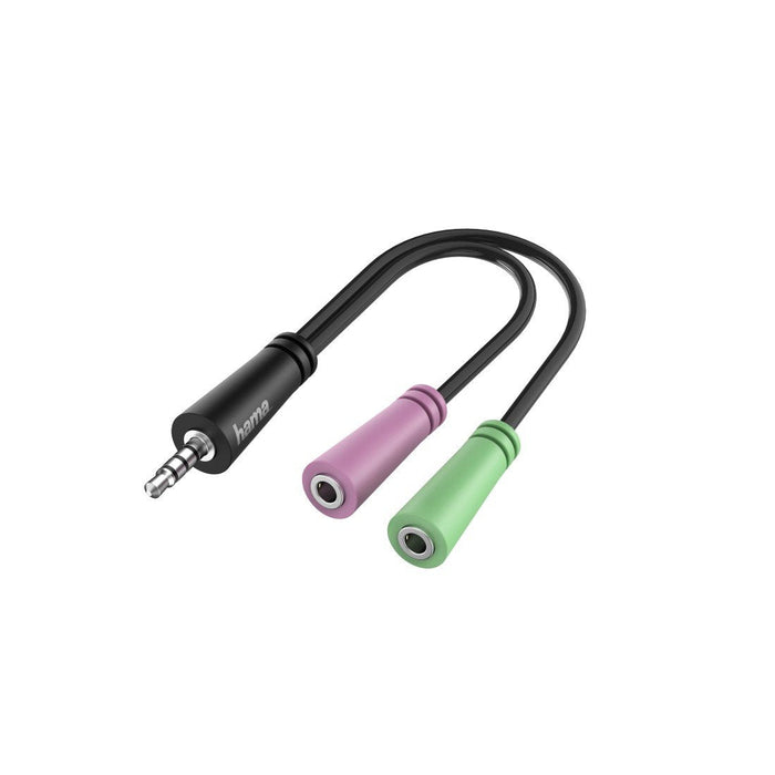 Audio Adapter 4-Pin 3.5  Jack-2xjack 3.5 Hama