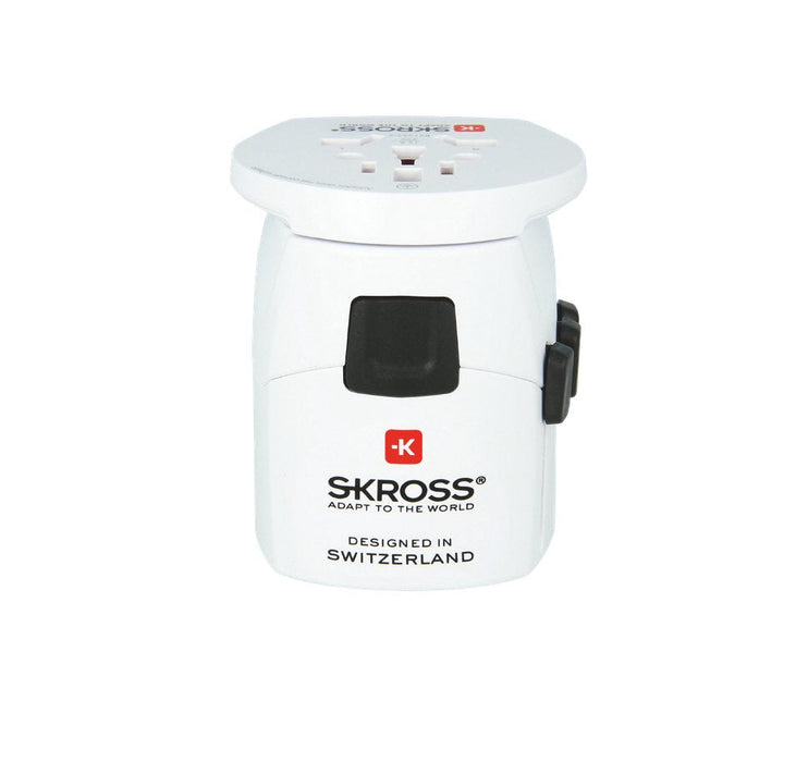 Skross Pro Light Usb (2xa) - World Adaptador De Enchufe Eléctrico Universal Blanco