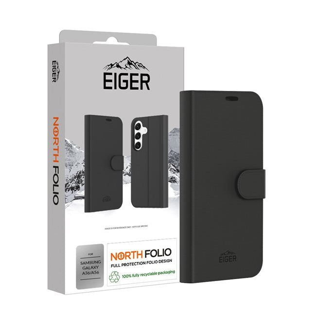 Eiger North Folio Case Galaxy A36/A56 Schwarz
