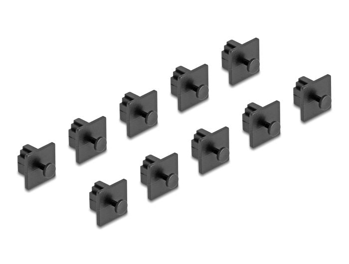 Delock Protección Contra El Polvo Para Rj10 Hembra Con Griff 10 Piezas Negro