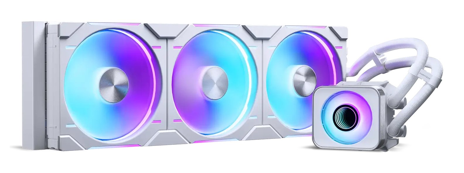 K Phanteks Glacier One 420d30 X2 Drgb Weiss  Aio-Wasserkühlung
