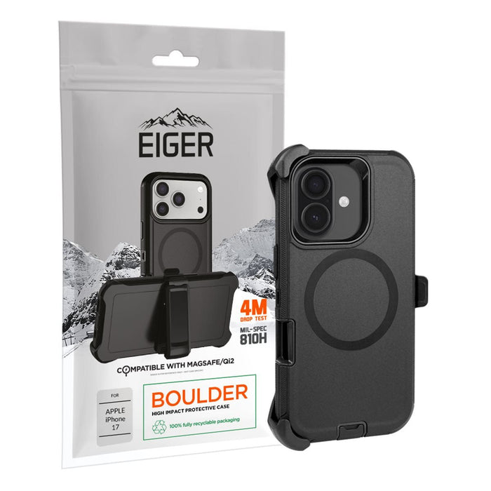Funda Ultra Reforzada Magsafe *Drop Test 4m* Con Clip Ceinture Securisé Para Apple Iphone 17 - Eiger®
