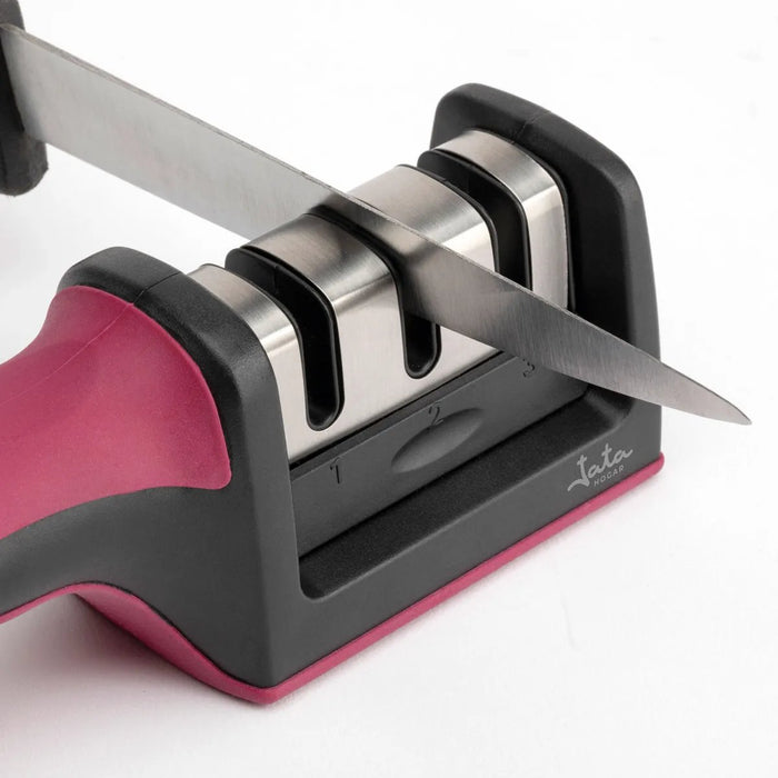 EAN 8436584383789 - JATA HACC4541 afilador de cuchillo Afilador de cuchillos de discos Negro, Rojo imagen 6
