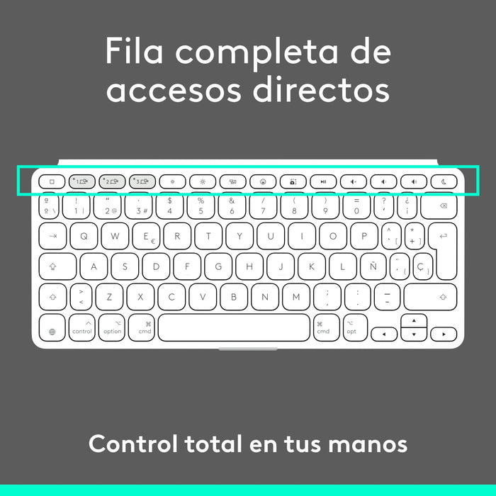 Teclado Español  Logitech 920-013011 Para Móvil Bluetooth Gris, Blanco