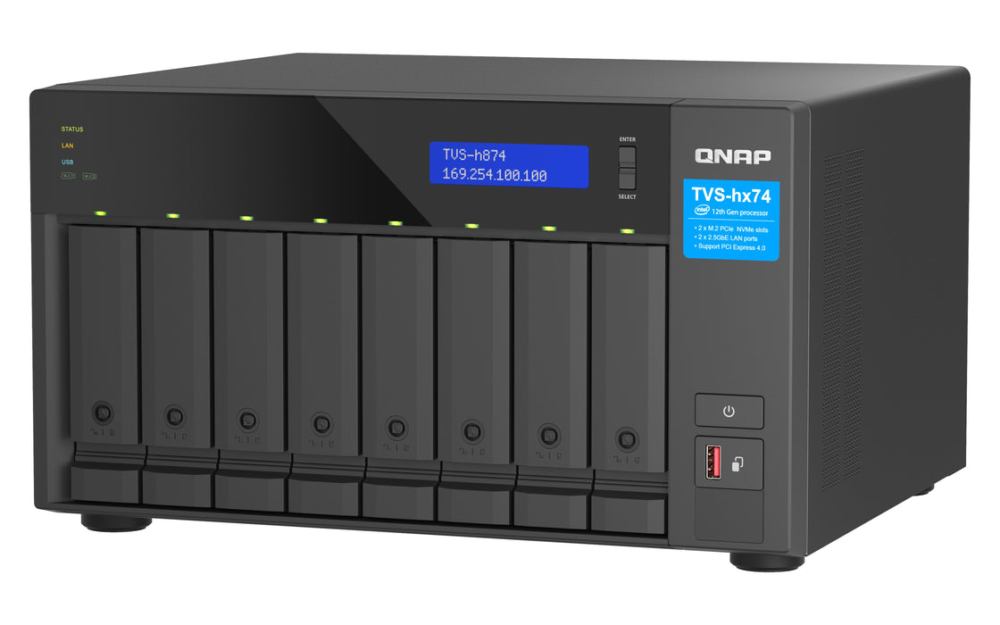 EAN 4711103082393 - QNAP TVS-H874T-I7-32G servidor de almacenamiento NAS Torre Intel® Core™ i7 32 GB DDR4 0 TB QNAP QTS Negro imagen 5
