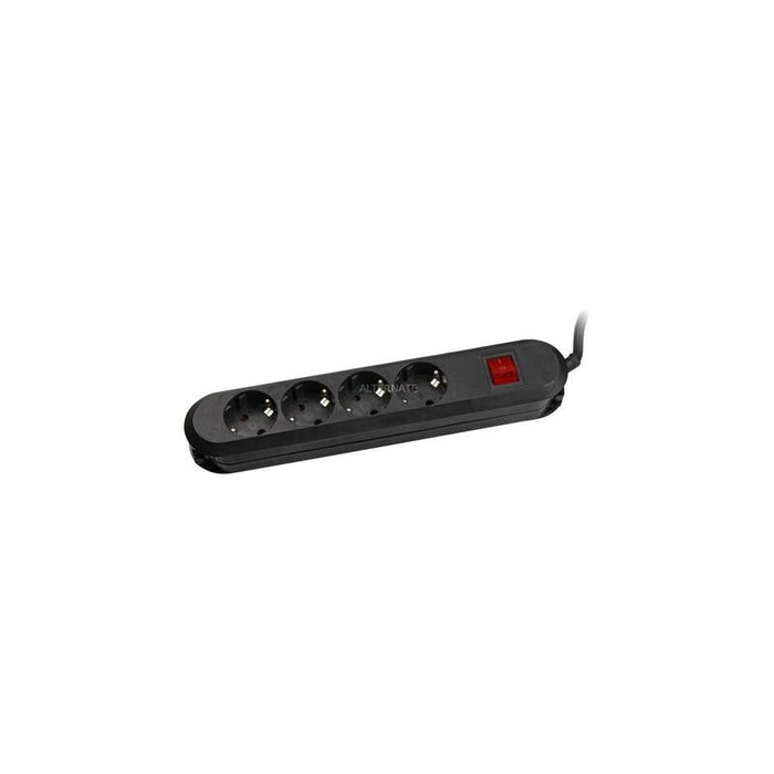 Bachmann Smart Steckdosenleiste 4x Schutzkontakt Schalter Schwarz 1,5m