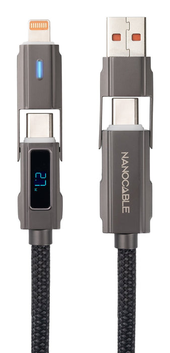 EAN 8433281017269 - Nanocable 10.01.2501 cable USB 1 m USB A/USB C USB C/Lightning 27 W Negro imagen 1