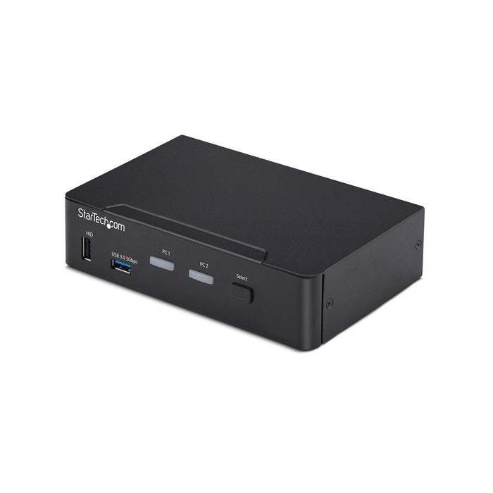 Startech.Com 2-Port Displayport Kvm Switch 4k 60hz Dp 1.2 Hdcp 1.4 Edid Management 2-Port Usb 3.0 Hub Dp Kvm Umschalter