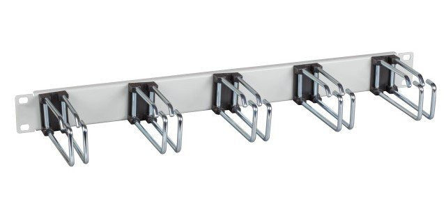 Panel De Gestión De Cables Efb De 19" Y 1u, 5 X 75 Mm De Doble Cara, Panel Frontal Ral9005