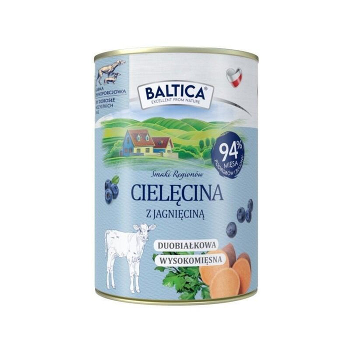 Baltica Smaki Regionów Ternera Con Cordero - Comida Húmeda Para Perros - 400 G