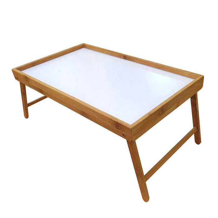 Bandeja De Desayuno De Bambú Plegable Para Cama 50 X 30 X 22 Cm