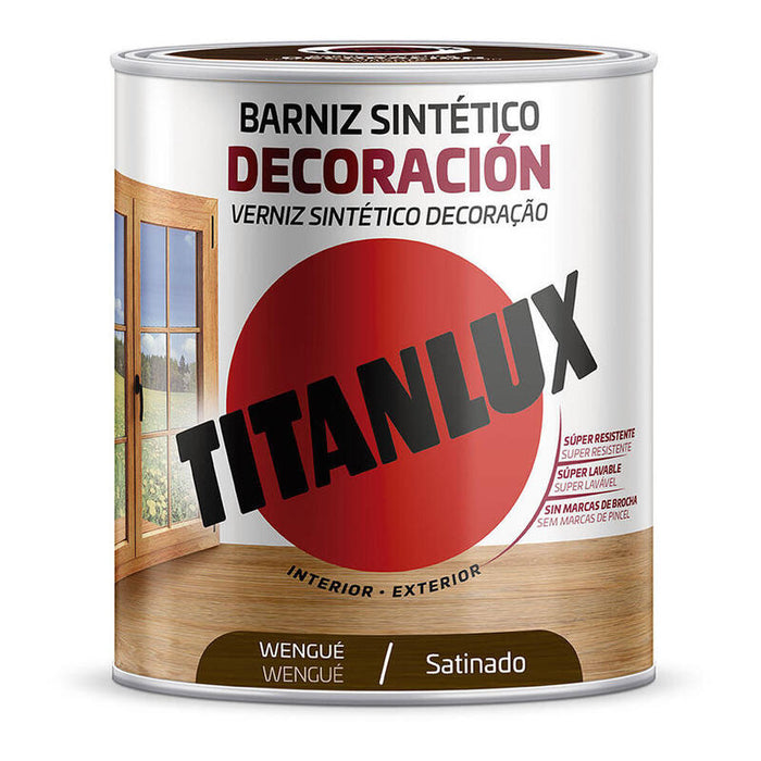 Barniz Sintético Decoración Satinado Wengué 250ml Titanlux M11100714