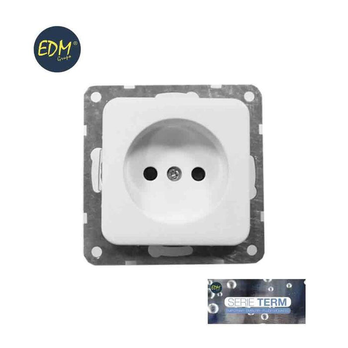 Base 10-16a Empotrar "Serie Term" Blanco 70x35x70mm (Bolsa Blister)