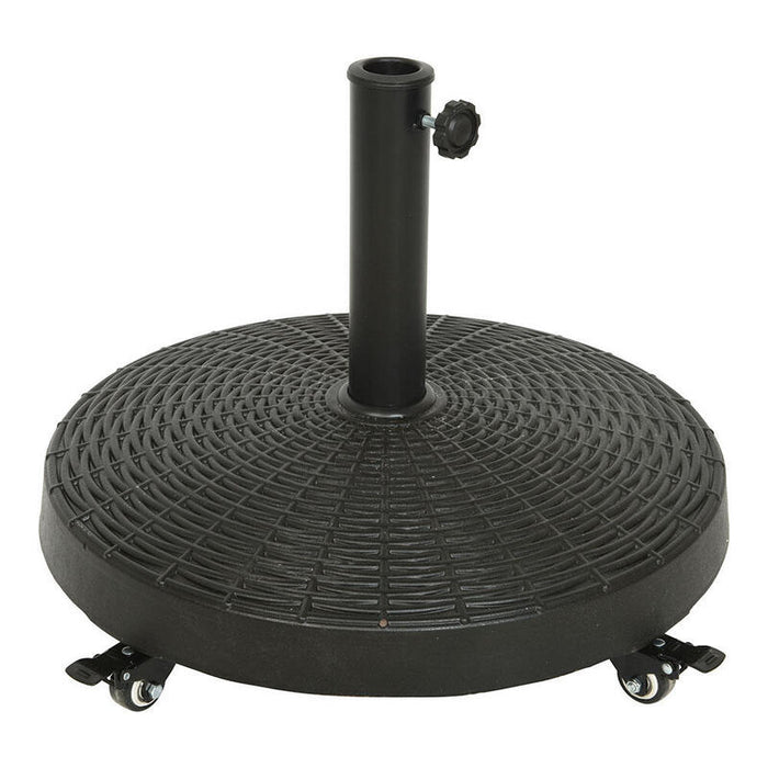 Base Para Parasol Con Ruedas Color Negro Diámetro 52cm 841097