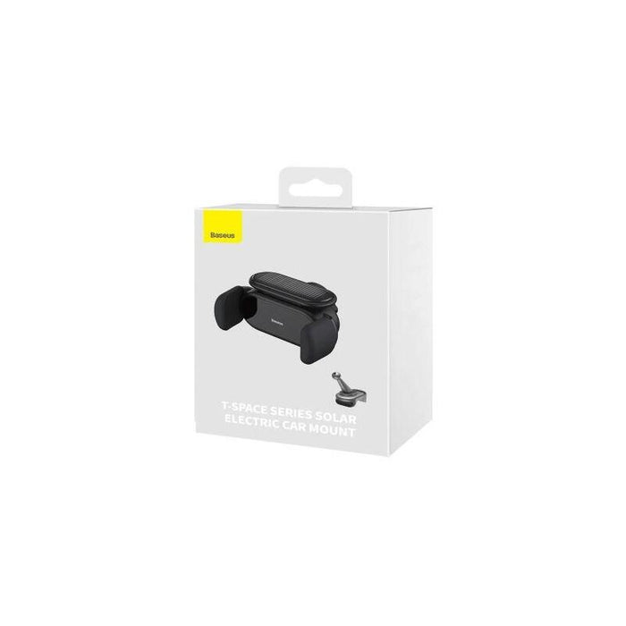 Baseus Car Mount T-Space Solar Electric Phone Holder (5.4 To 6.7 Inch) Black (C40351300111-00)
